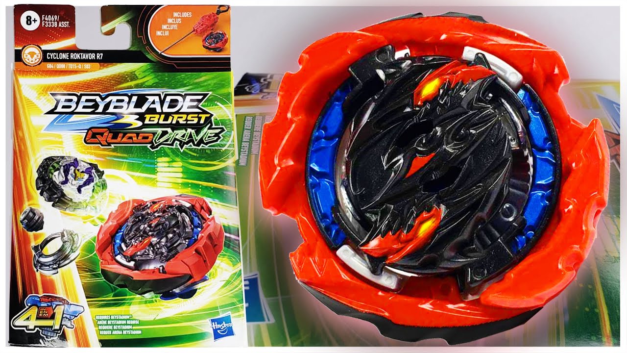 Watch New CYCLONE ROKTAVOR R7 BEYBLADE BURST QUAD DRIVE STARTER on